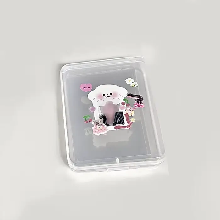 Boîte de rangement en plastique transparent avec couvercle