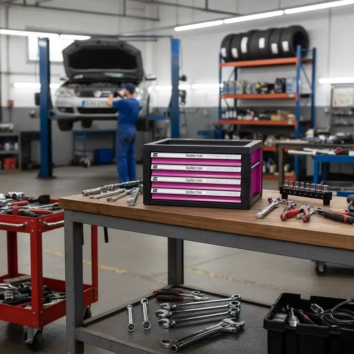 Coffre à outils de garage en gros |   Armoire à outils industrielle en métal à 4 tiroirs avec serrur