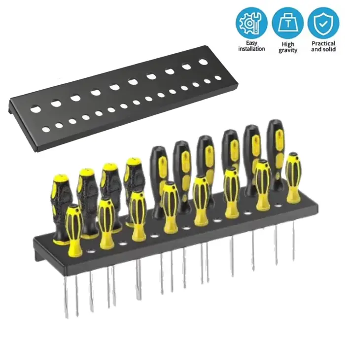 Metal Tool Organizer Wall Mount for Storage of Screwdrivers