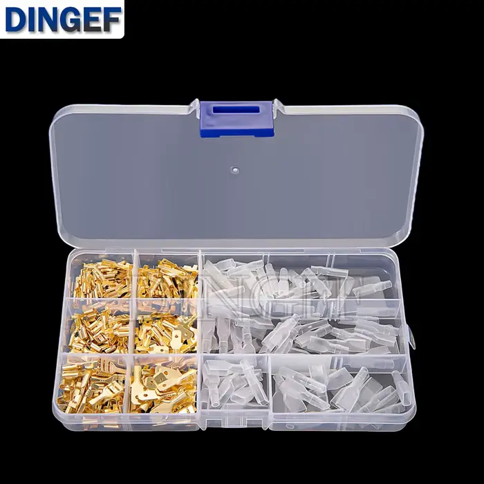 270 pièces/boîte 2.8mm 4.8mm 6.3mm bornes à sertir joint isolé connecteurs de fil électrique Kit d'assortiment