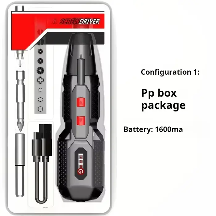 Tournevis électrique 4,2 V avec réglage à trois vitesses et lampe d'éclairage, poignée droite robust