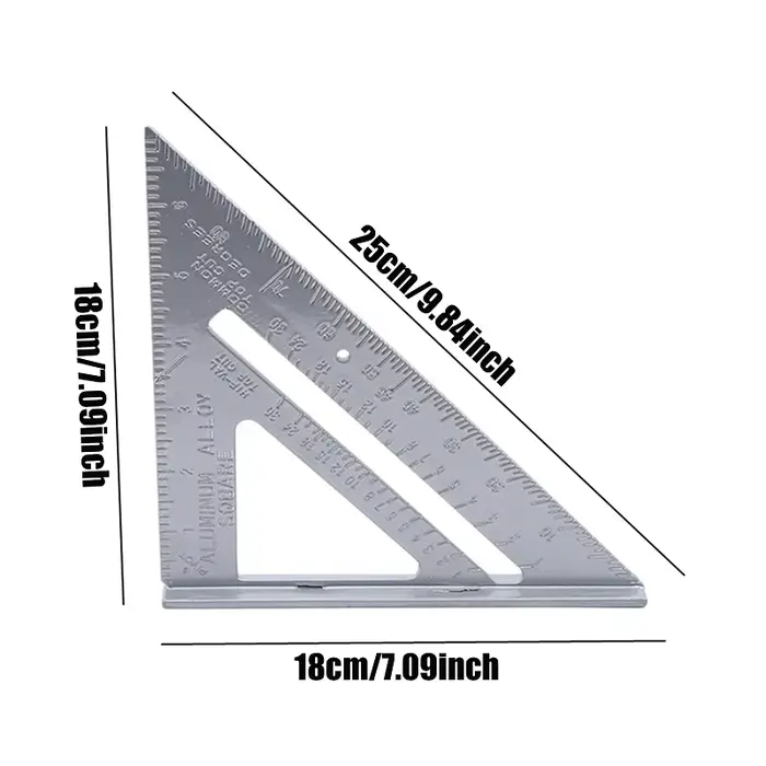 Règle triangulaire en alliage d'aluminium