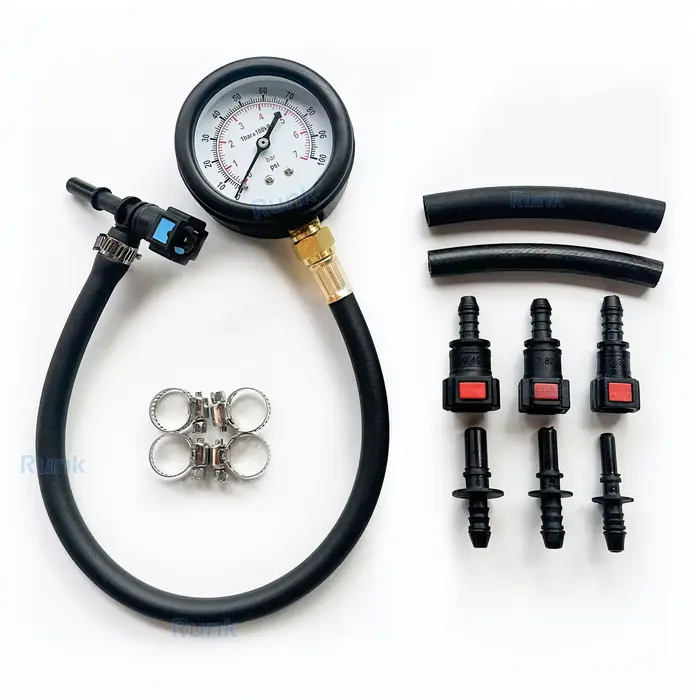 Kit de test de pression de carburant - Manomètre de pression de carburant - Kit de jauge de testeur 