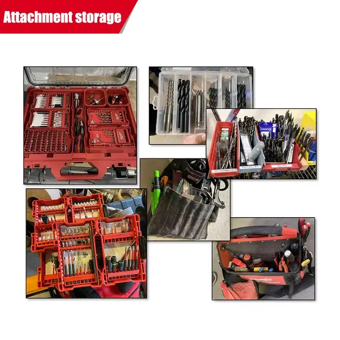 Boîte de rangement Milwaukee personnalisable pour embouts