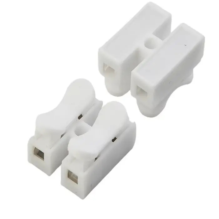 Boîte 55 pièces CH-2 connecteur rapide de fil à ressort 2p bornes à sertir électriques bloc pince de câble d'épissure bande Led facile à installer
