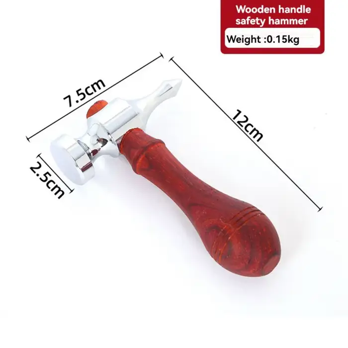 Marteau de sécurité BSEVB avec manche en bois et cône en acier inoxydable - Conception