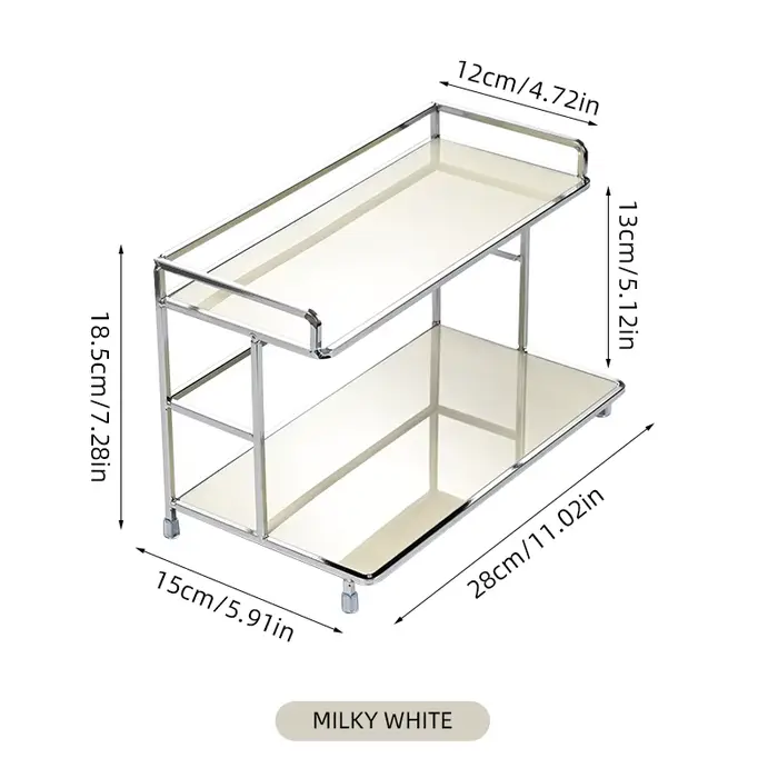 Étagère de rangement superposée en métal pour bureau, organisateur de bureau à double niveau, suppor