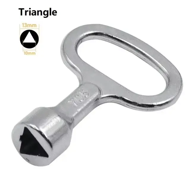 Clé universelle triangulaire à fente pour boîtier de distribution, clé de vanne, clé de serrure de c