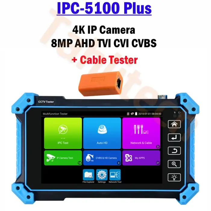 Testeur IPC IPC-5200C Plus, testeur CCTV, testeur de câble réseau numérique RJ45, testeur de caméra 