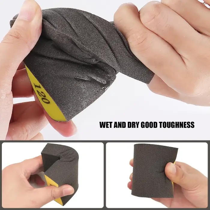 6 pièces/ensemble (60 80 120 180 240 320) bloc de ponçage épais moyen fin, éponges de ponceuse pour 