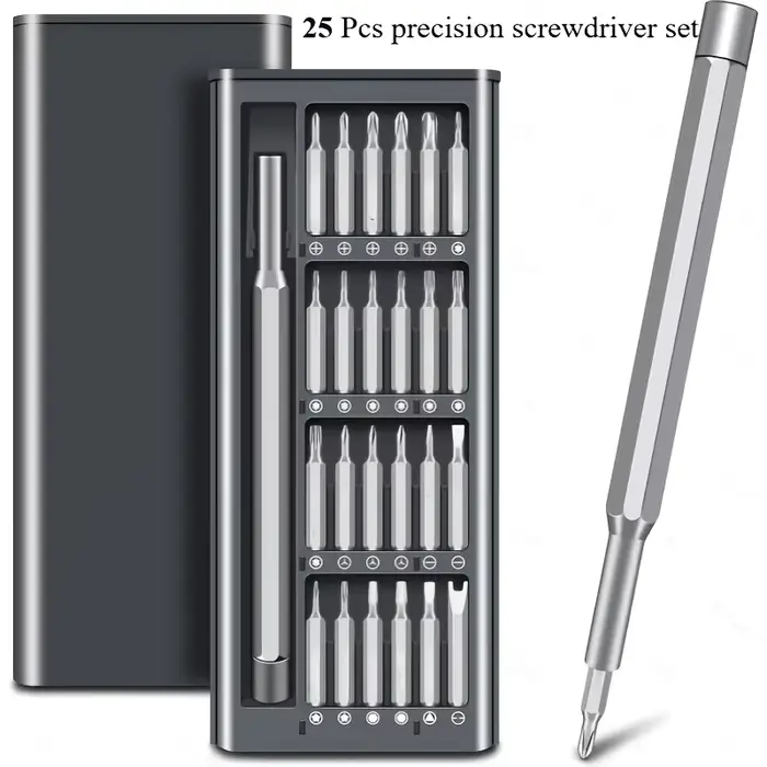 Kit de tournevis de précision 25 en 1 avec embouts magnétiques