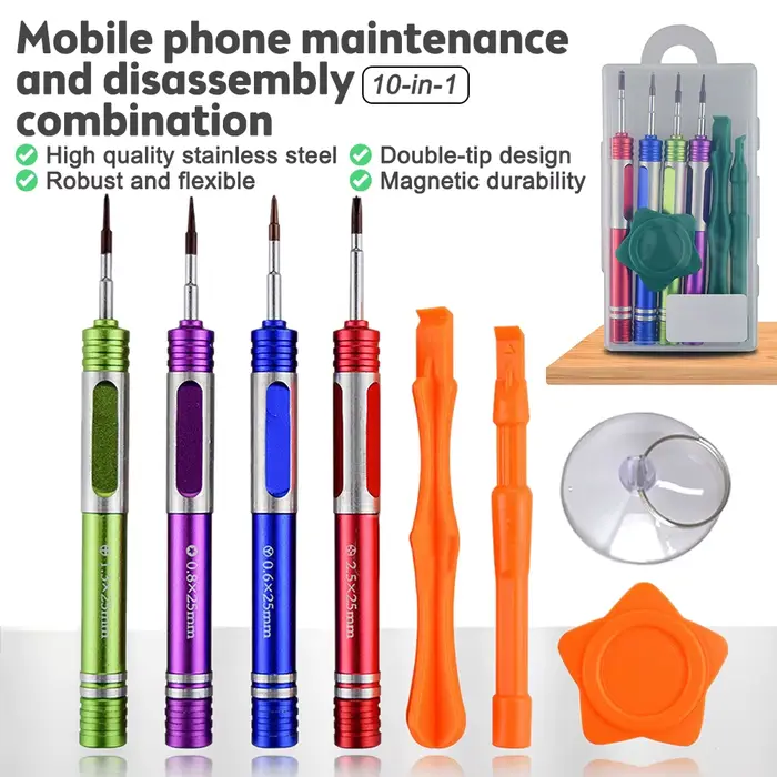 Mini tournevis 10 en 1 pour iPhone/Xiaomi/Huawei