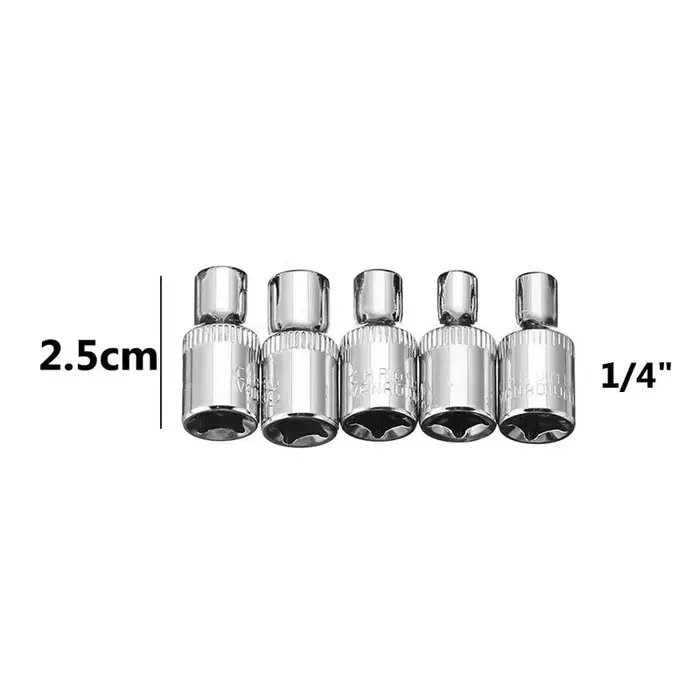 Jeu de douilles Torx E Star femelle E4-E24, écrou d'insertion à douille hexagonale externe E-Torx, 4