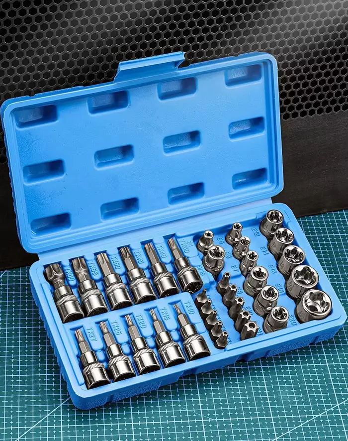 Jeu de douilles Torx professionnelles 34 pièces