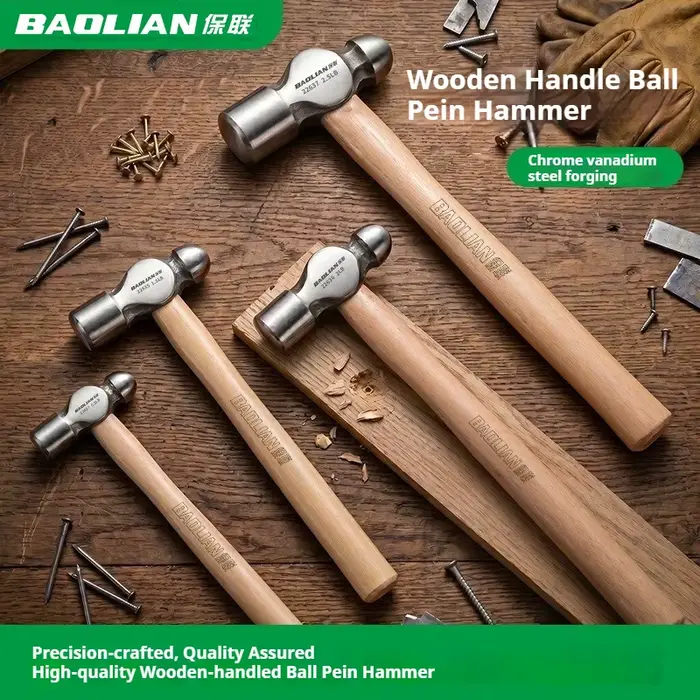 Marteau à tête sphérique BAOLIAN CRV avec manche en bois