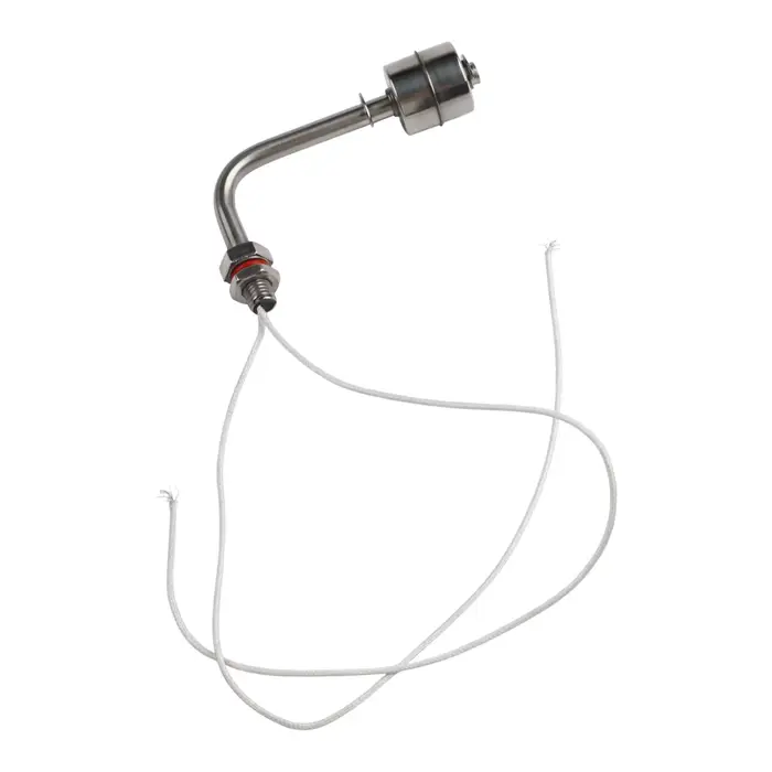 1pc 75/100/150/200/250mm interrupteur à flotteur en acier inoxydable réservoir capteur de niveau d'eau à Angle droit