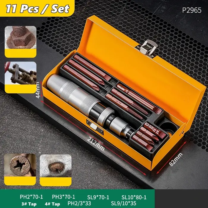 Tournevis à chocs manuel réversible, extracteur durable pour retirer les fixations rouillées ou les boulons givrés