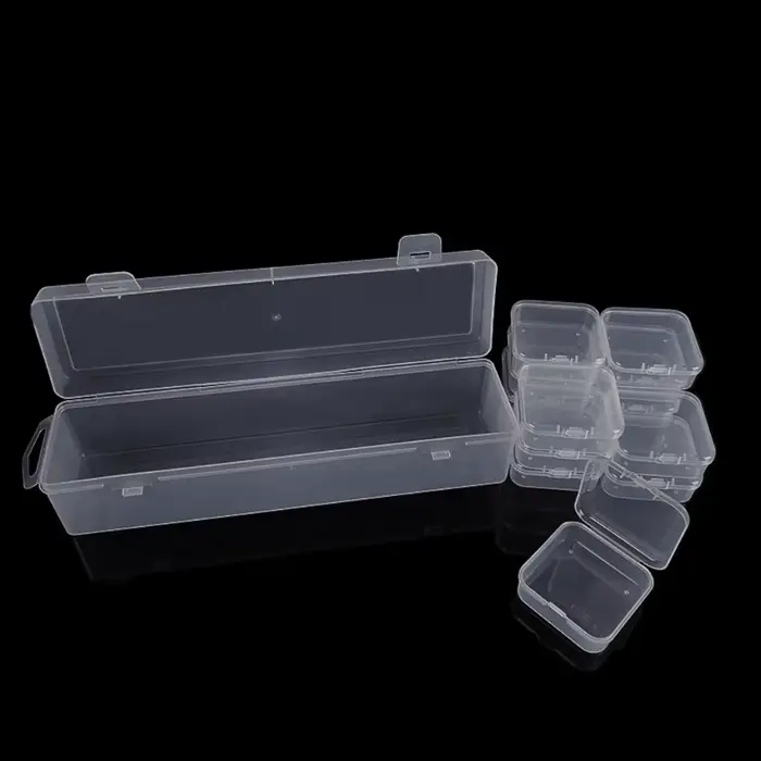 Conteneur stockage en plastique empilable modulaire, 12 Sections personnalisables, couvercle transpa