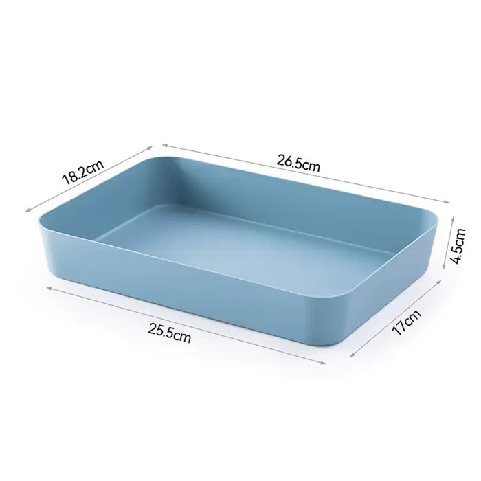 Boîte de rangement de bureau en plastique empilable grande capacité