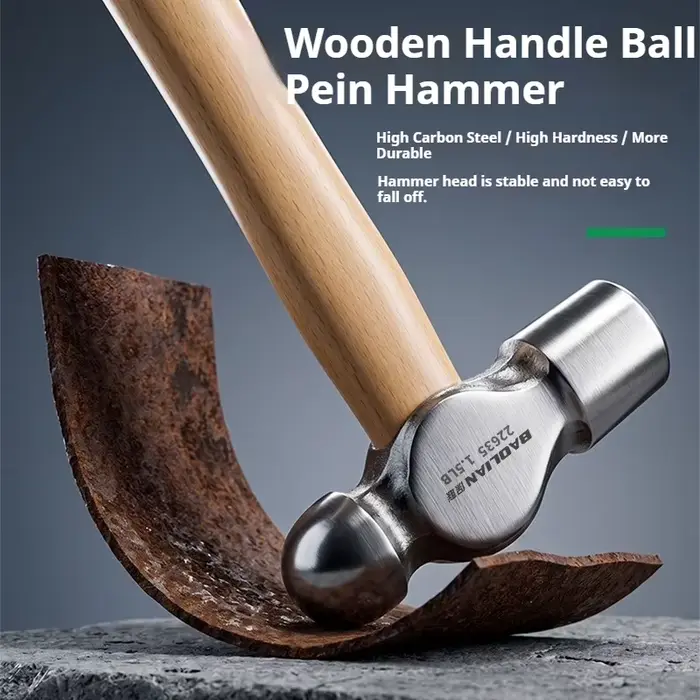 Marteau à tête sphérique BAOLIAN CRV avec manche en bois