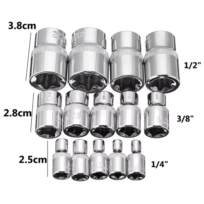 Jeu de douilles en forme d'étoile femelle Torx Bit, outil de réparation de voiture, 5/14 pouces, 1/4
