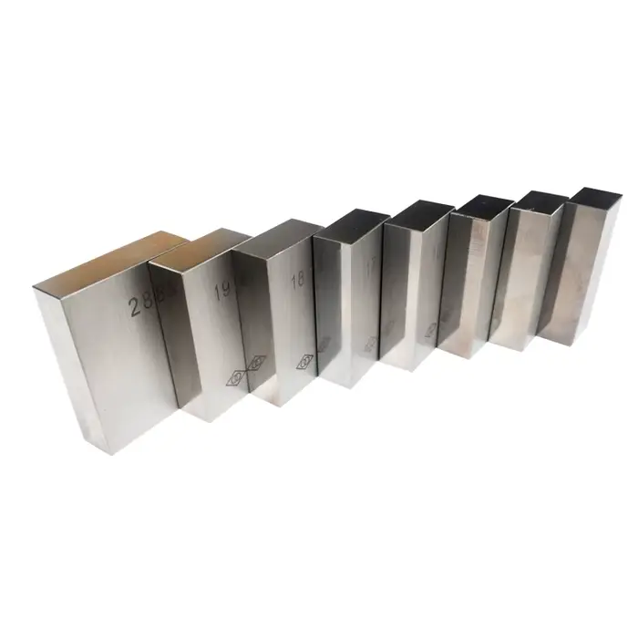 Bloc d'acier jauge de mesure bloc de jauge carré en acier 1mm