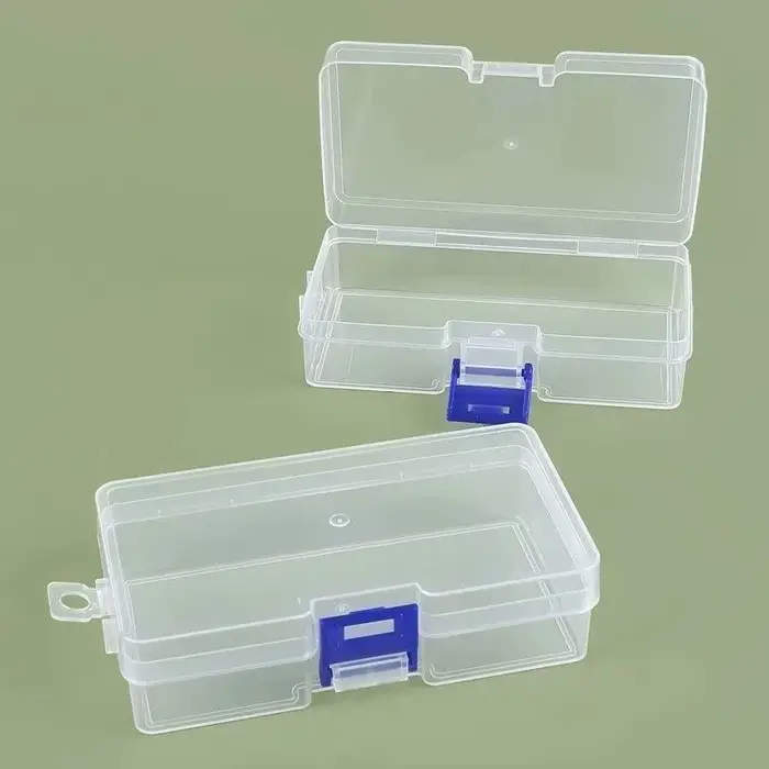 Boîte en plastique transparente rectangulaire pour embouts de tournevis