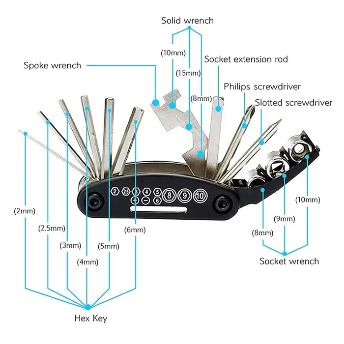 Jeu de tournevis de réparation d'outils portables pour moto t-max 500
