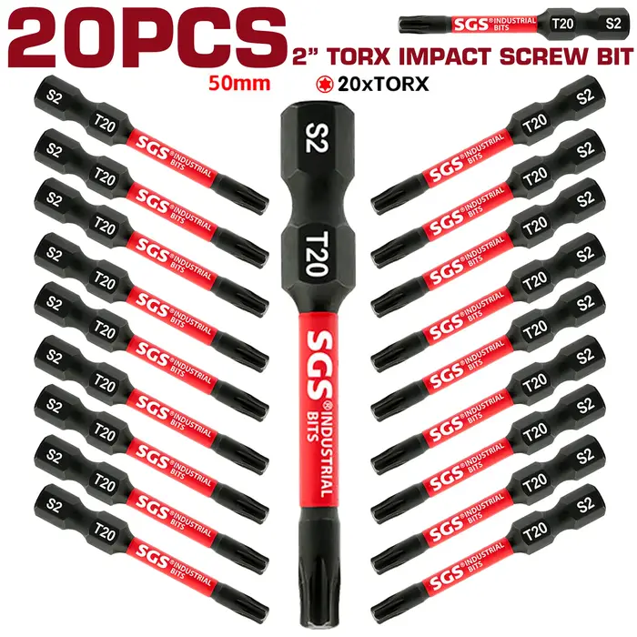 Jeu de 5/10/20 embouts Torx T20 de qualité industrielle