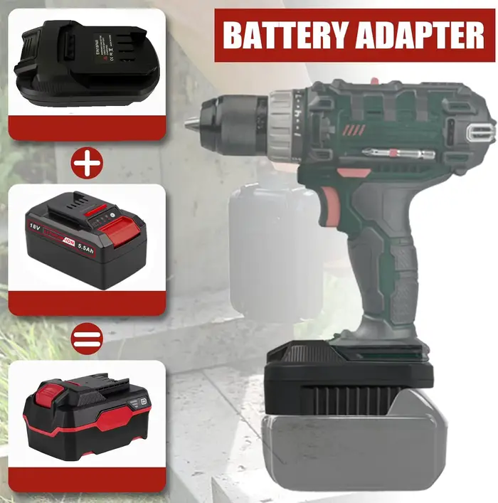 Adaptateur de batterie pour convertisseur de batterie Li-ion Einhell 18V pour outils électriques de