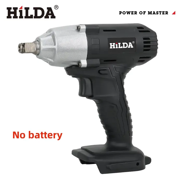 HILDA clé à chocs électrique 18V bleu sans brosse/brossé Rechargeable 1/2 clé à douille perceuse à main sans fil pour batterie Makita