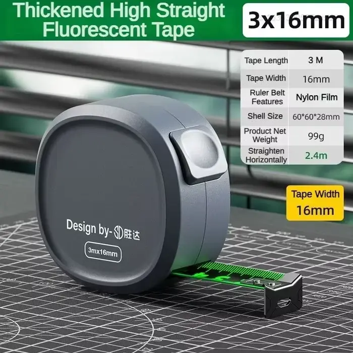 Ruban à mesurer autobloquant en acier 10m, outil de mesure portable pour le travail du bois, règle r