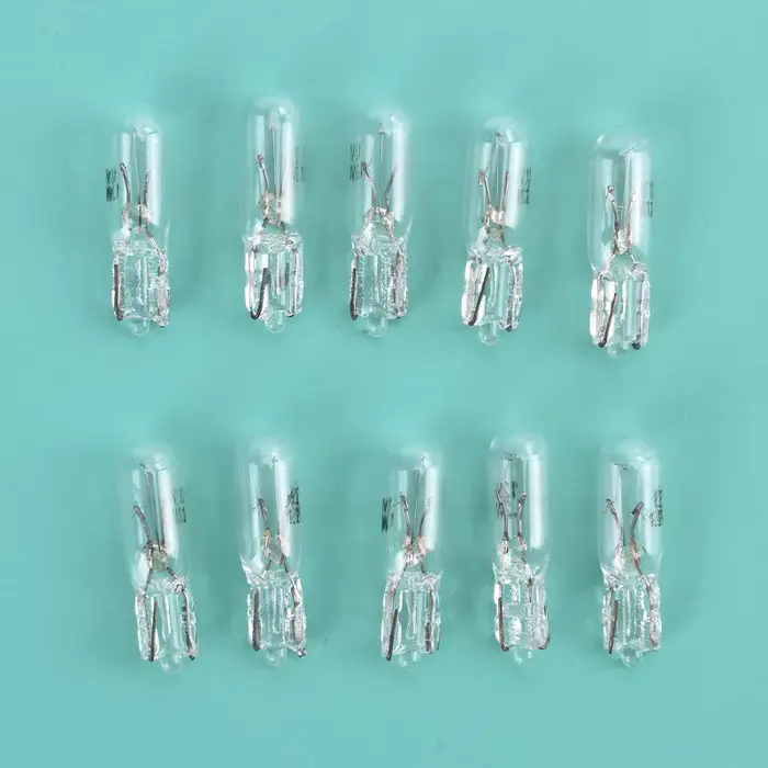 10 pièces/paquet 12V 1.2W T5 ampoule en verre tableau de bord