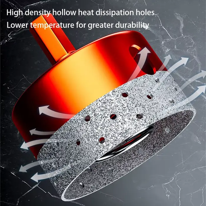 Foret sec à noyau brasé en diamant pour carreaux de porcelaine