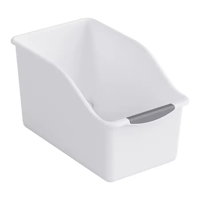 Ensemble de bacs de rangement en plastique incurvés - Boîtes d'organisation polyvalentes pour les produits de nettoyage et les essentiels ménagers