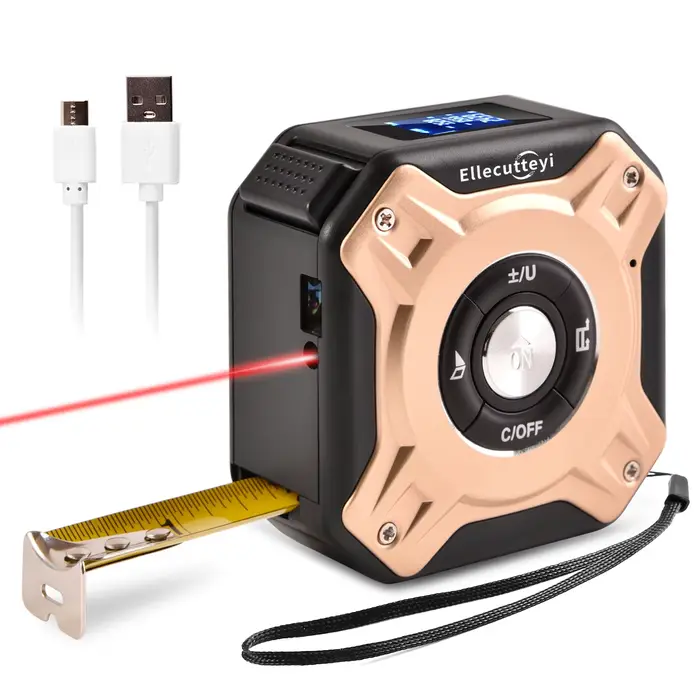 Ruban à mesurer Laser 40/60M, télémètre numérique rétractable en acier inoxydable, outil de mesure L