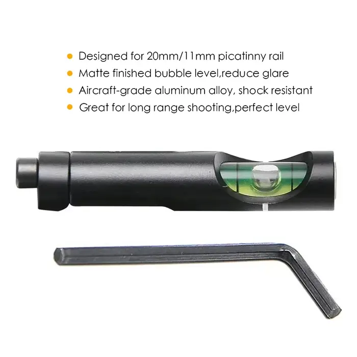 Niveau à bulle Hunting Spirit pour montures de lunette optique sur rail Picatinny 11mm/20mm