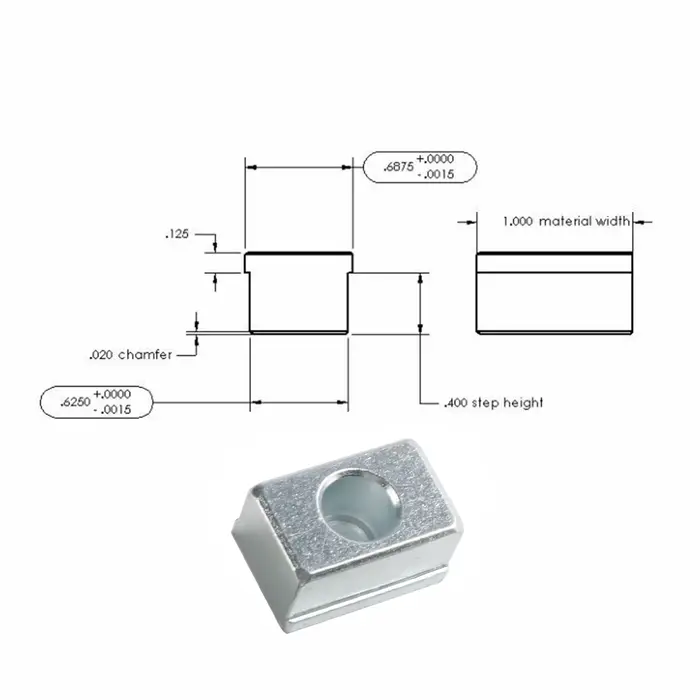 Étau de style Kurt Step prédire 4140, acier 11/16x5/8 pouces