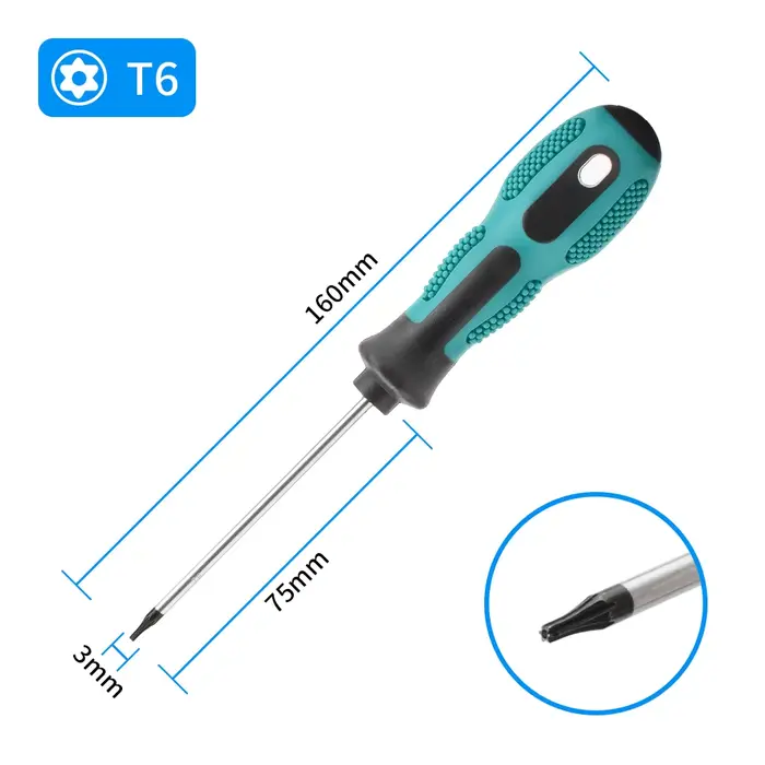 Kit de tournevis magnétiques Torx de précision 1 pièce T5 T6 T7 T8 T9 T10 T15 T20 T25 T27 T30 – Outi