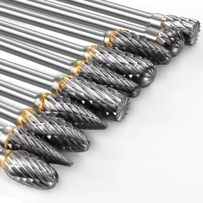 Jeu de bavures en carbure compatibles avec l'outil rotatif Dremel, 10 embouts de meuleuse, râpe à li
