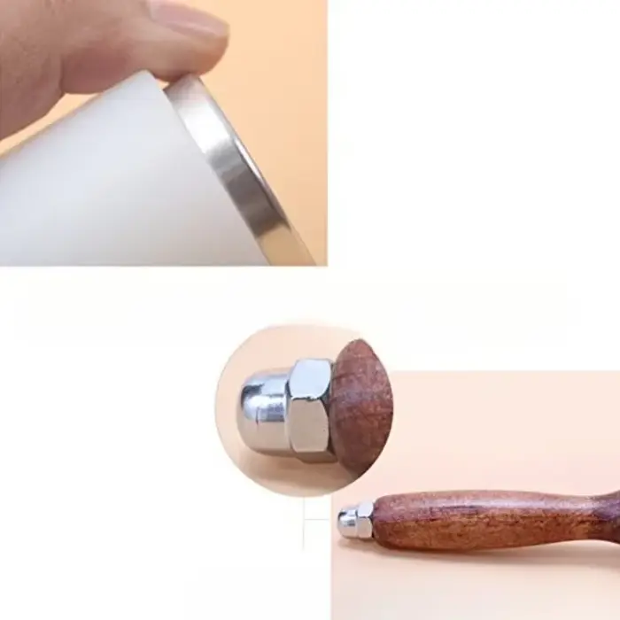 Marteau de sculpture en cuir professionnel avec manche en bois