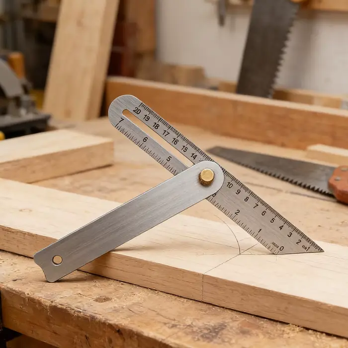 Règle de mesure pour le travail du bois