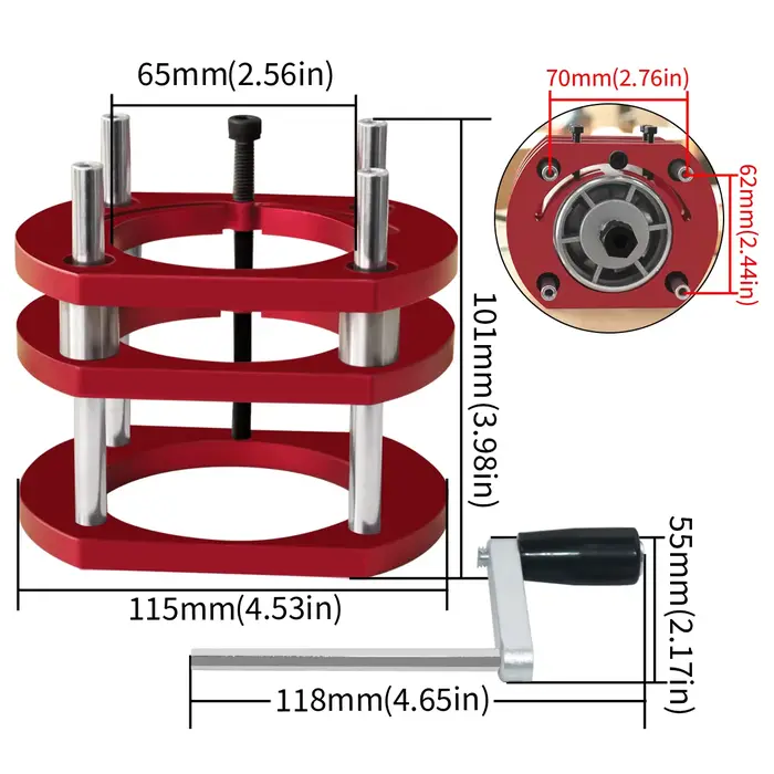 Ascenseur de routeur pour moteurs de 65mm de diamètre