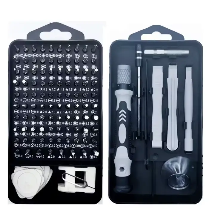 Jeu de tournevis magnétiques de précision multifonctionnel 115 en 1, Kit de tournevis de réparation 