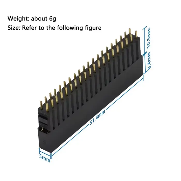 1 pièces 2*20 trois couches pas surélevé 2.54mm GPIO siège femelle à rangée surélevée adapté pour Raspberry PI 3B 3B + 4B