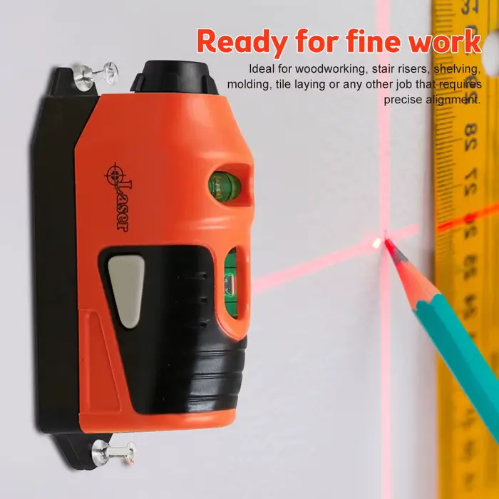 Mini outil de niveau à bulle verticale Laser