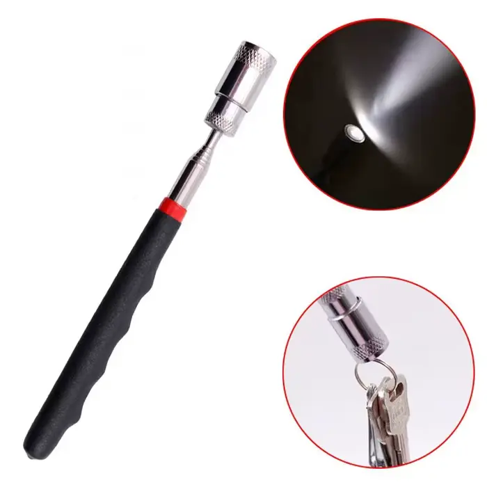 Mini stylo magnétique télescopique Portable avec lumière pour la ramassage des boulons d'écrou