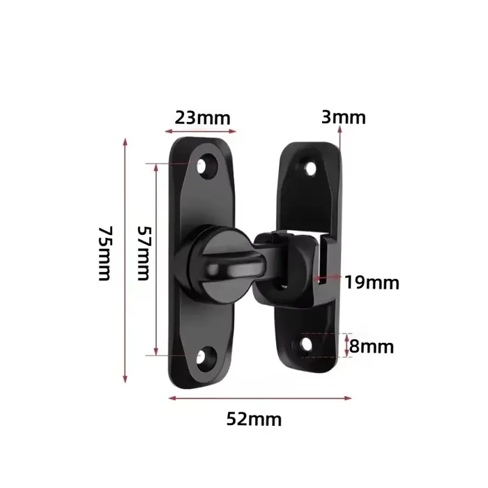 Serrure de porte coulissante à 90/180 degrés