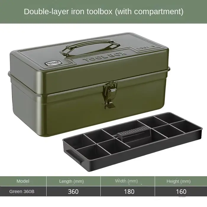 Boîte à outils de quincaillerie multifonctionnelle, boîte de rangement d'outils d'entretien de véhic
