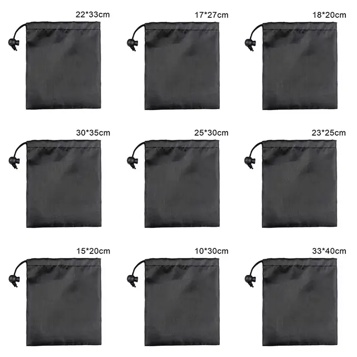 Pochette de rangement en nylon avec cordon de serrage